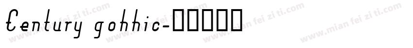 Century gohhic字体转换